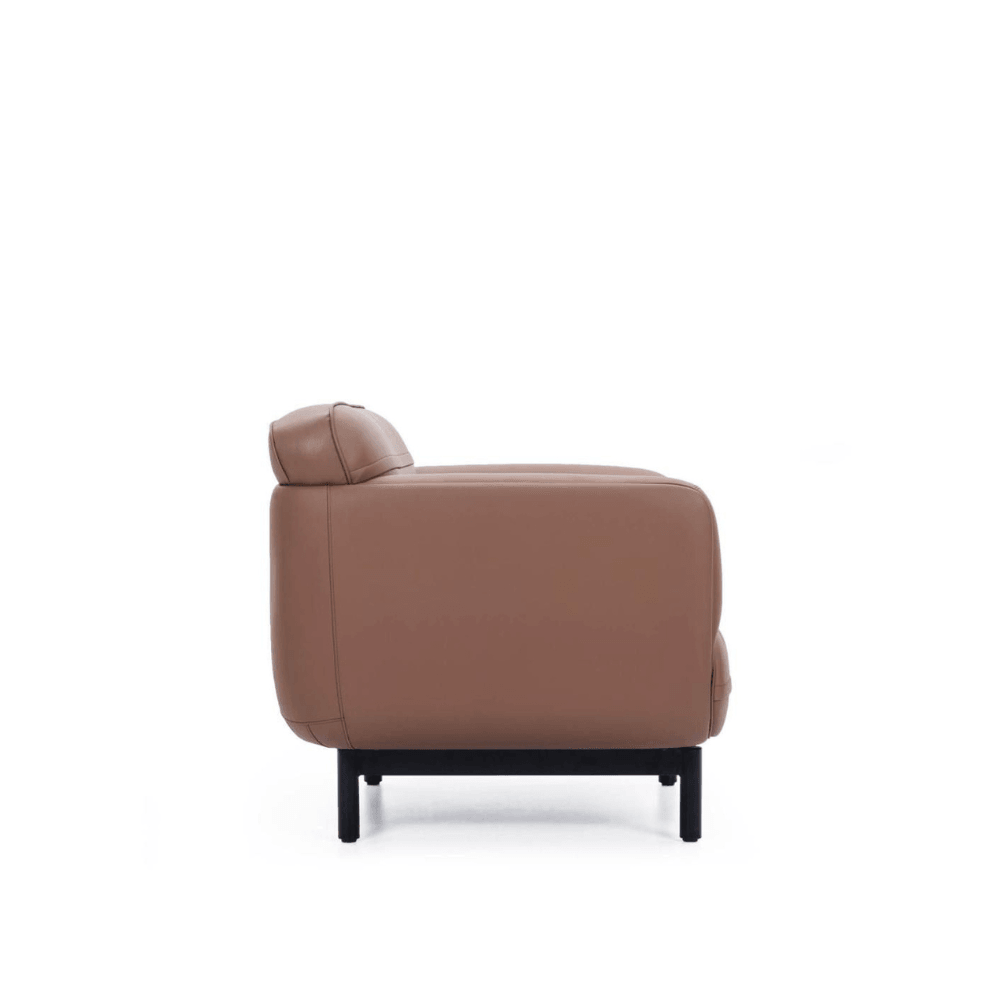 Circle Single Seater Leather Office Lounge Sofa - Gavisco Office Furniture