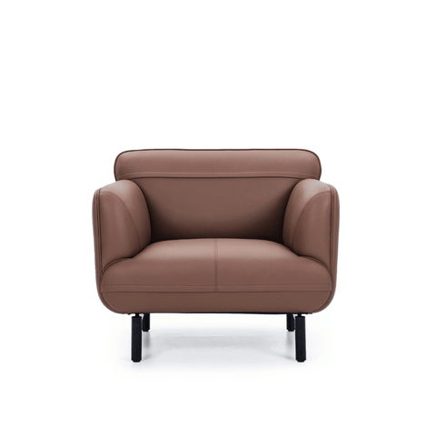 Circle Single Seater Leather Office Lounge Sofa - Gavisco Office Furniture