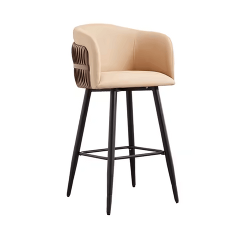 Claus Modern Leather Upholstered High Bar Stool Chair
