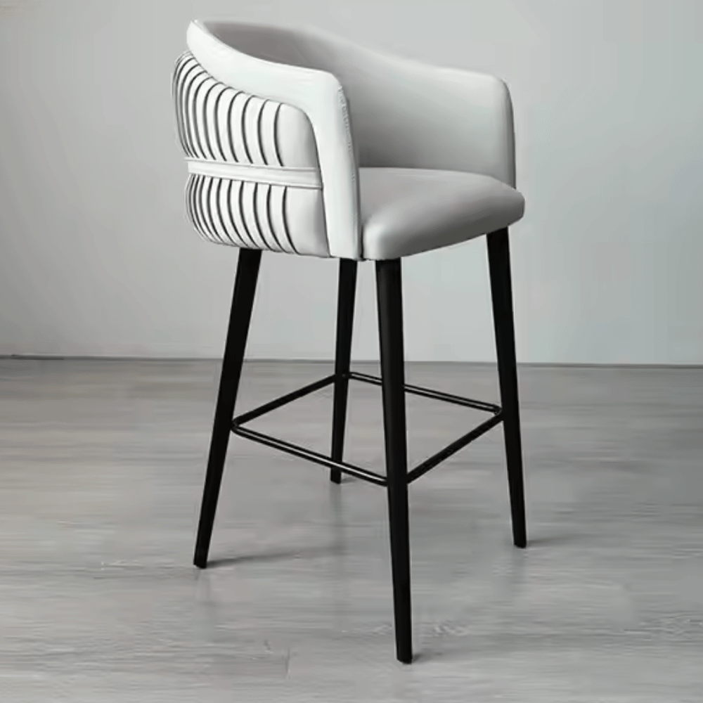 Claus Modern Leather Upholstered High Bar Stool Chair