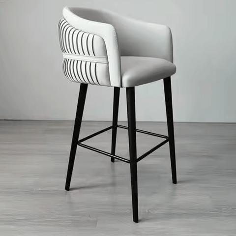 Claus Modern Leather Upholstered High Bar Stool Chair
