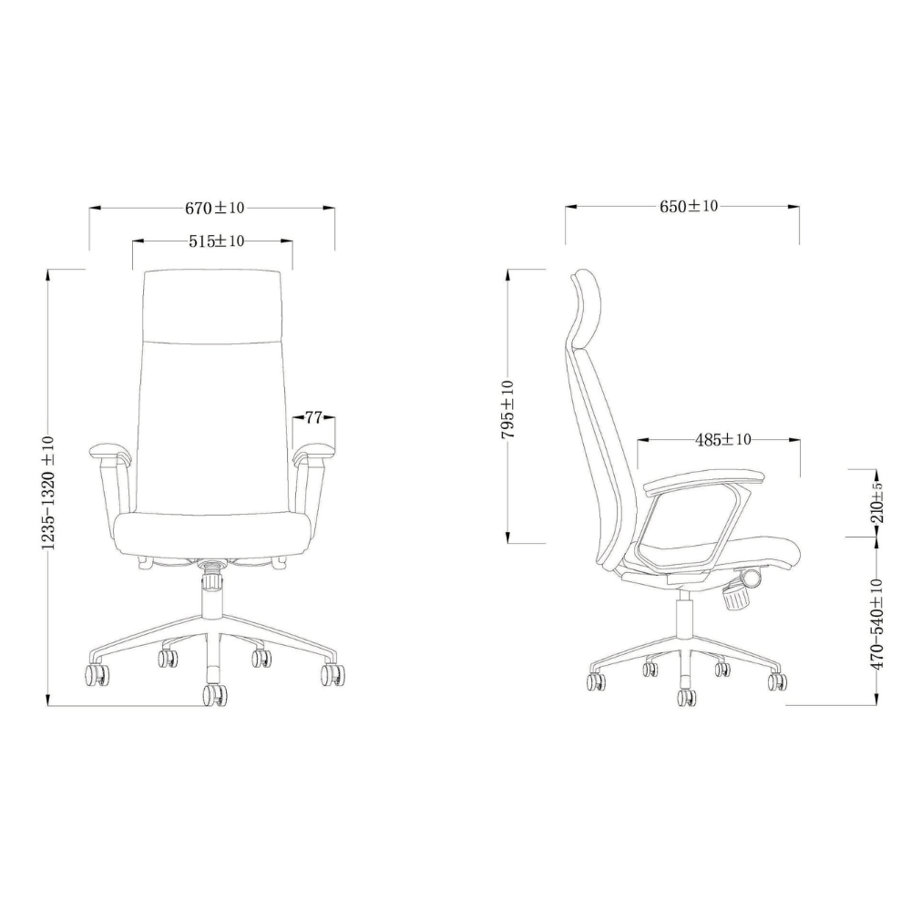 Clive High Back Leather Executive Chair