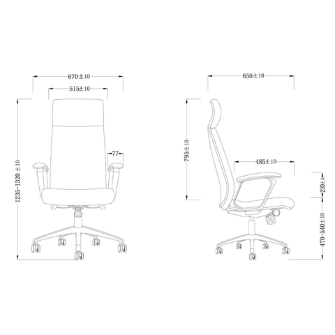 Clive High Back Leather Executive Chair