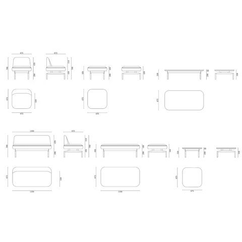 Cobble Modular Lounge Sectional Sofa