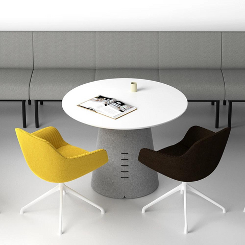 Collar Designer Office Tall Round Coffee Side Table - Gavisco Premium Office Furniture