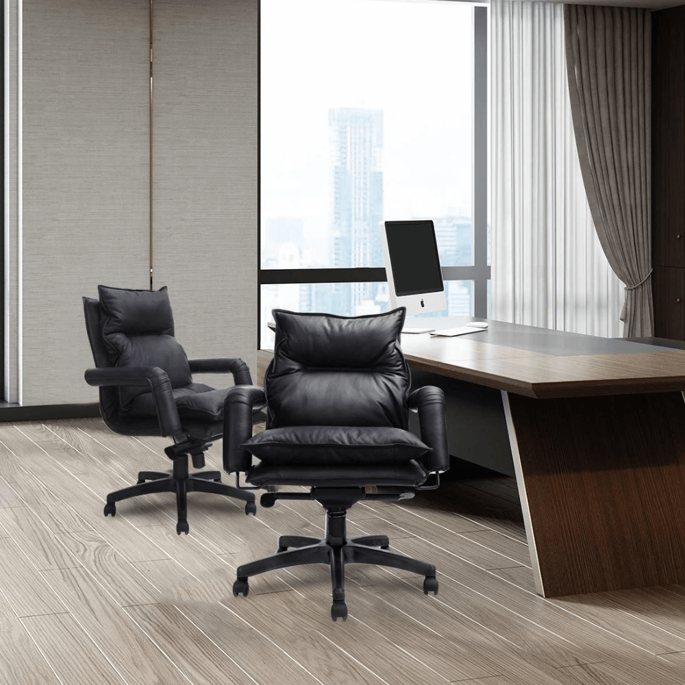 Conquest-M Mid Back Genuine Leather Office Executive Chair - Gavisco Office Furniture