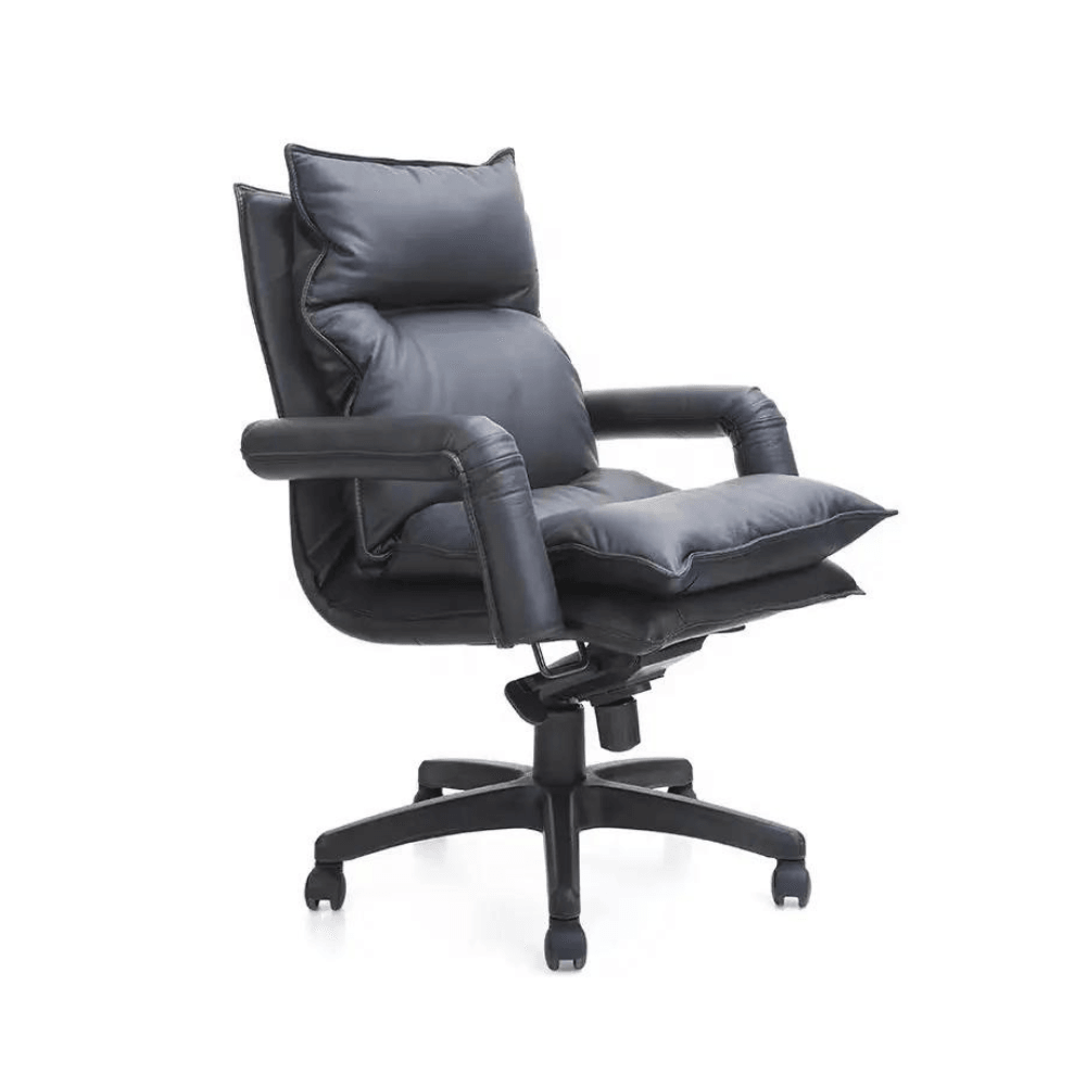 Conquest-M Mid Back Genuine Leather Office Executive Chair - Gavisco Office Furniture