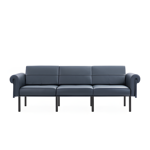 Convillaria Three Seater European Style Leather Office Lounge Sofa - Gavisco Premium Office Furniture