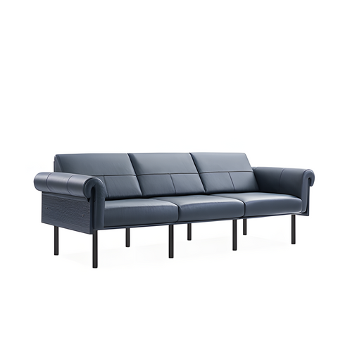 Convillaria Three Seater European Style Leather Office Lounge Sofa - Gavisco Premium Office Furniture