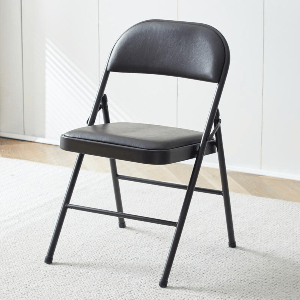 Cotta Leather Padded Folding Chair
