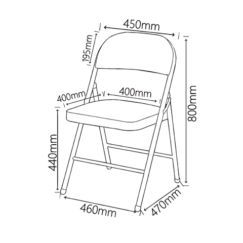Cotta Leather Padded Folding Chair
