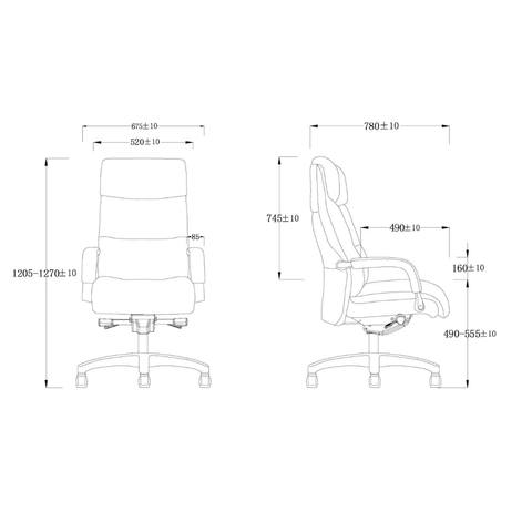 Crator High Back Leather Executive Chair