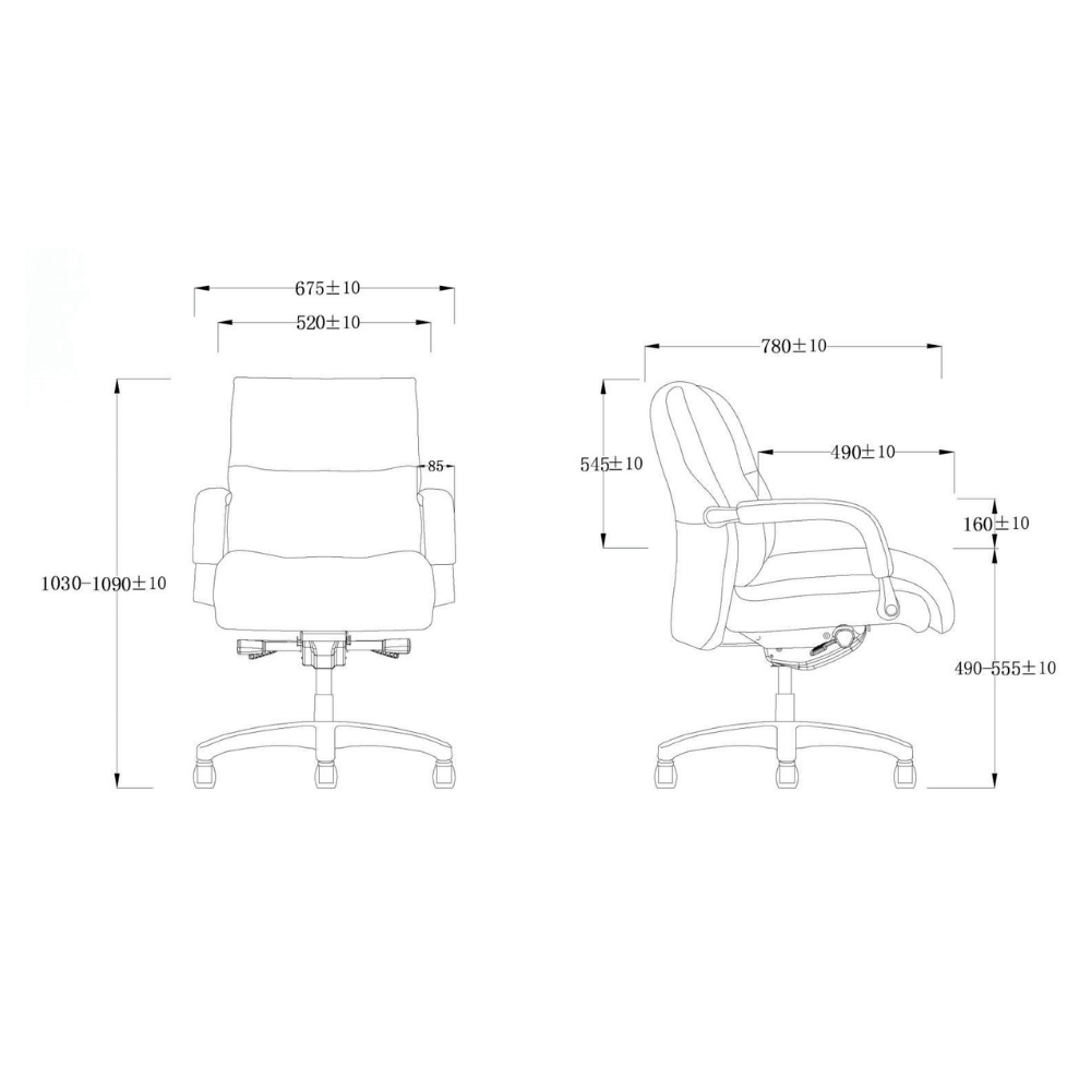 Crator-M Mid Back Leather Executive Chair