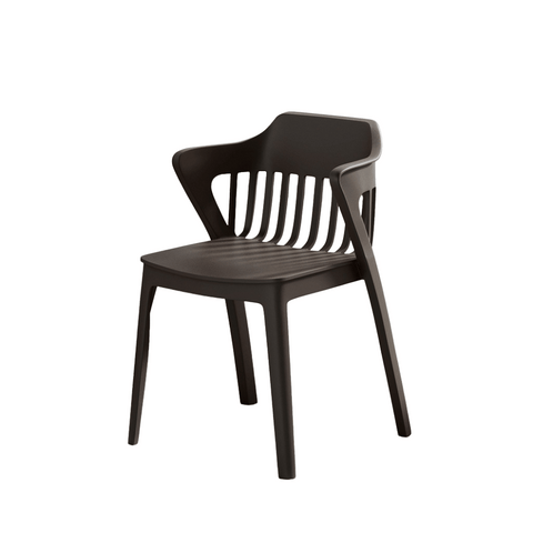 Crusade-B Modern Slat Back Stackable Dining Room Plastic Chair
