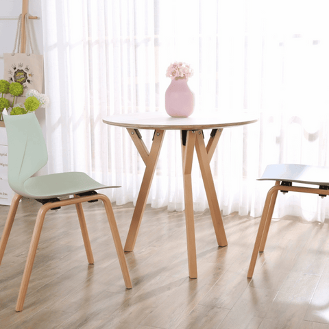 CT06 Modern Solid Beech Wooden Round Dining Table