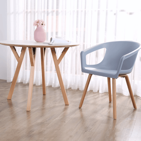 CT06 Modern Solid Beech Wooden Round Dining Table