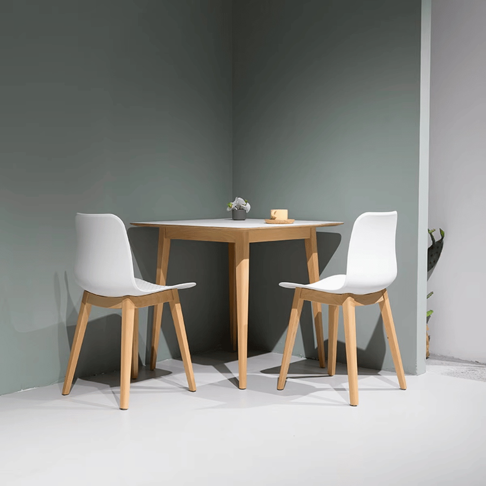 CT08 Modern Solid Beech Wooden Plywood Top Rectangle Dining Table