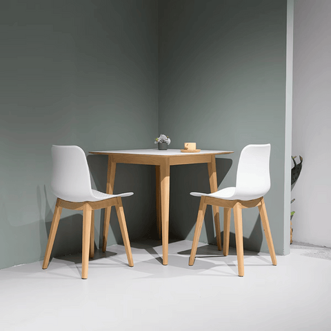 CT08 Modern Solid Beech Wooden Plywood Top Rectangle Dining Table