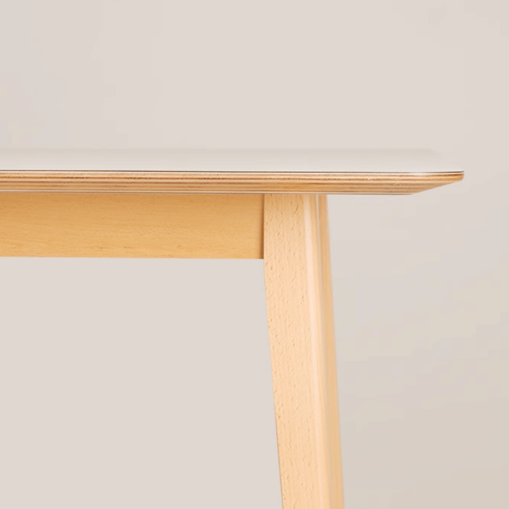CT08 Modern Solid Beech Wooden Plywood Top Rectangle Dining Table