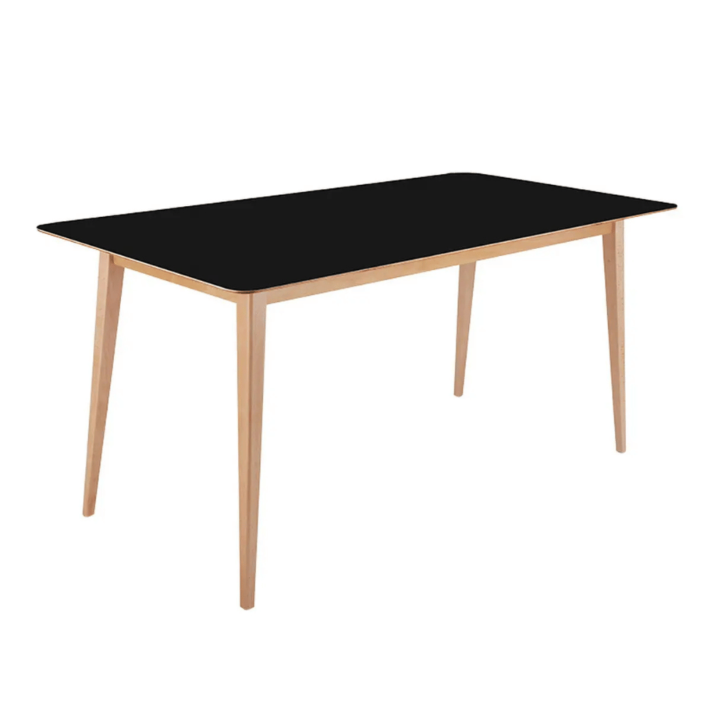 CT08 Modern Solid Beech Wooden Plywood Top Rectangle Dining Table