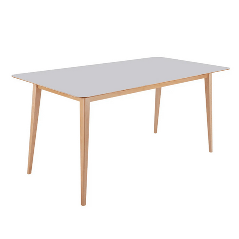 CT08 Modern Solid Beech Wooden Plywood Top Rectangle Dining Table