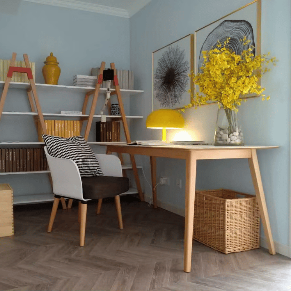 CT08 Modern Solid Beech Wooden Plywood Top Rectangle Dining Table