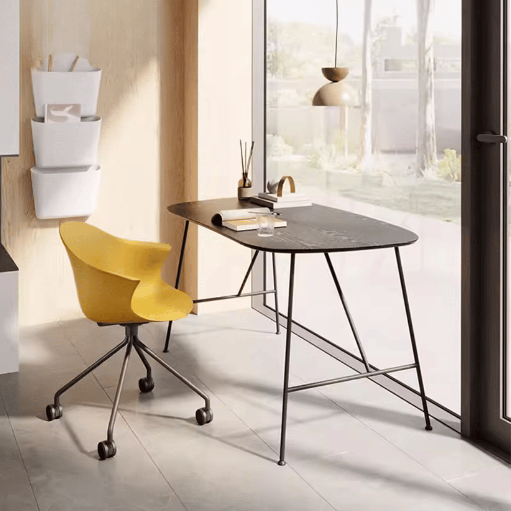 CT20 Simple Metal Frame Rectangle Wooden Table