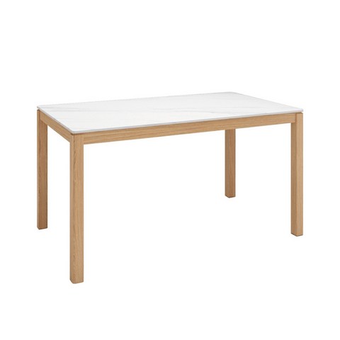 CT22 Solid Oak Wooden Sintered Stone Top Rectangle Dining Table