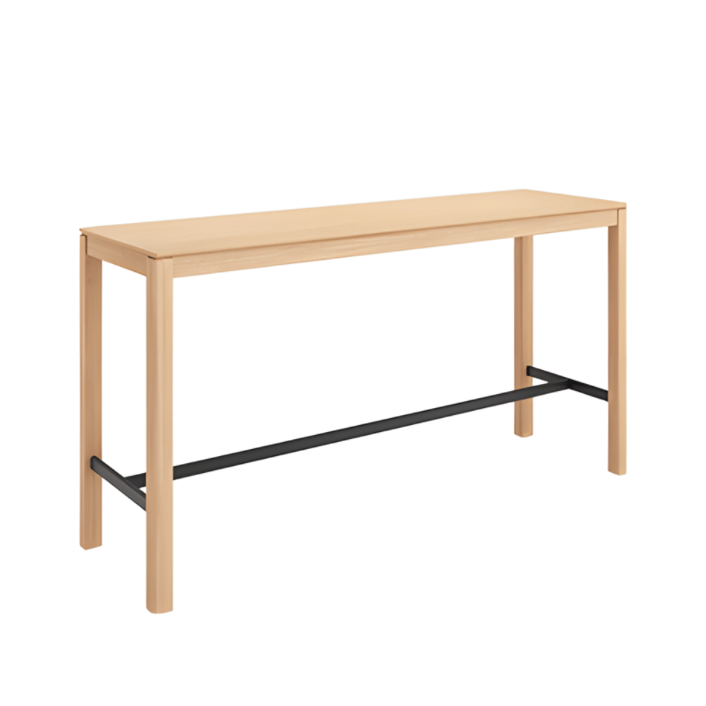 CT22B Solid Oak Wooden Rectangle High Bar Table