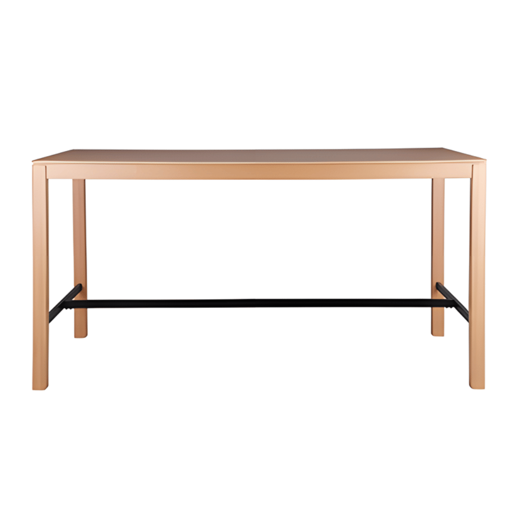 CT22B Solid Oak Wooden Rectangle High Bar Table