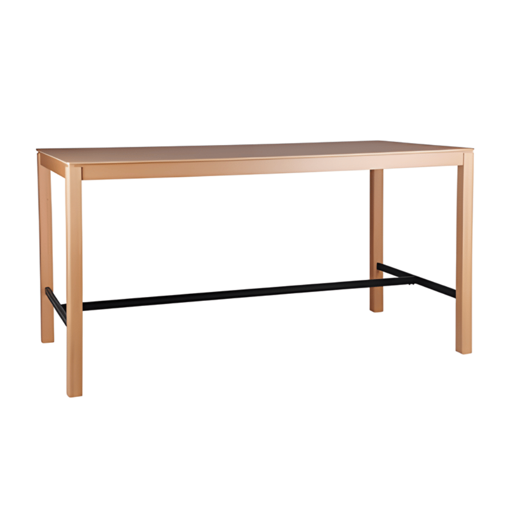 CT22B Solid Oak Wooden Rectangle High Bar Table
