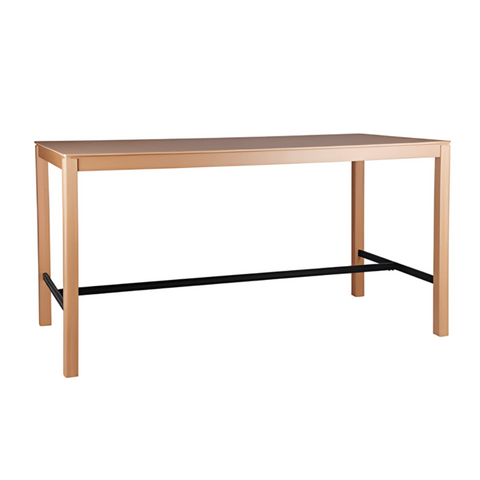 CT22B Solid Oak Wooden Rectangle High Bar Table