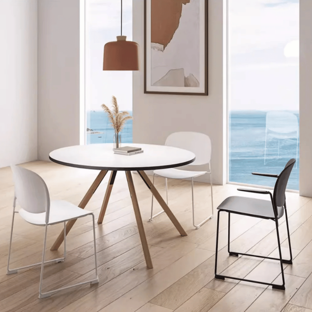 CT32 Modern Solid Beech Wooden Round Dining Table