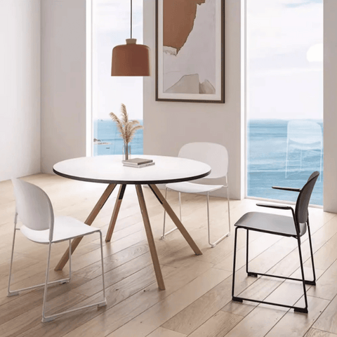 CT32 Modern Solid Beech Wooden Round Dining Table