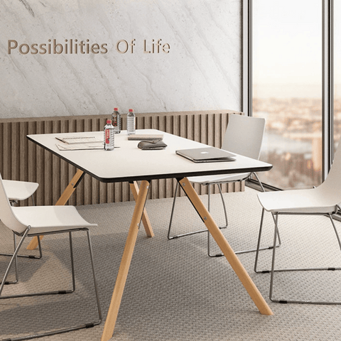 CT33 Modern Solid Beech Wooden Rectangle Dining Table