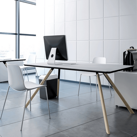 CT33 Modern Solid Beech Wooden Rectangle Dining Table