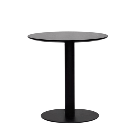 CT609 Wooden Round Dining Table with Metal Disc Base