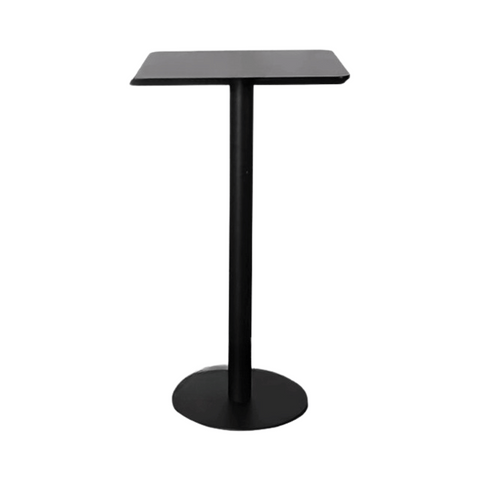 CT610 Metal Disc Base Wooden Square High Bar Table