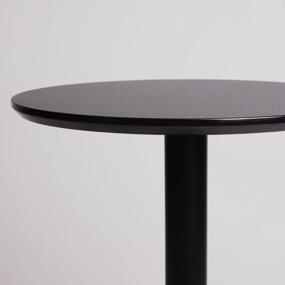 CT611 Metal Disc Base Wooden Round High Bar Table