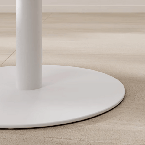CT613 Sintered Stone Round Dining Table with Metal Disc Stand