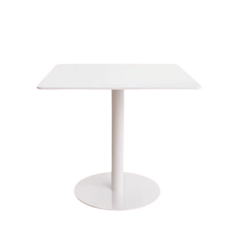 CT614 Sintered Stone Square Dining Table with Metal Disc Stand
