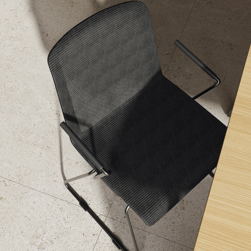 Cubix-C Mesh Sled Public Chair