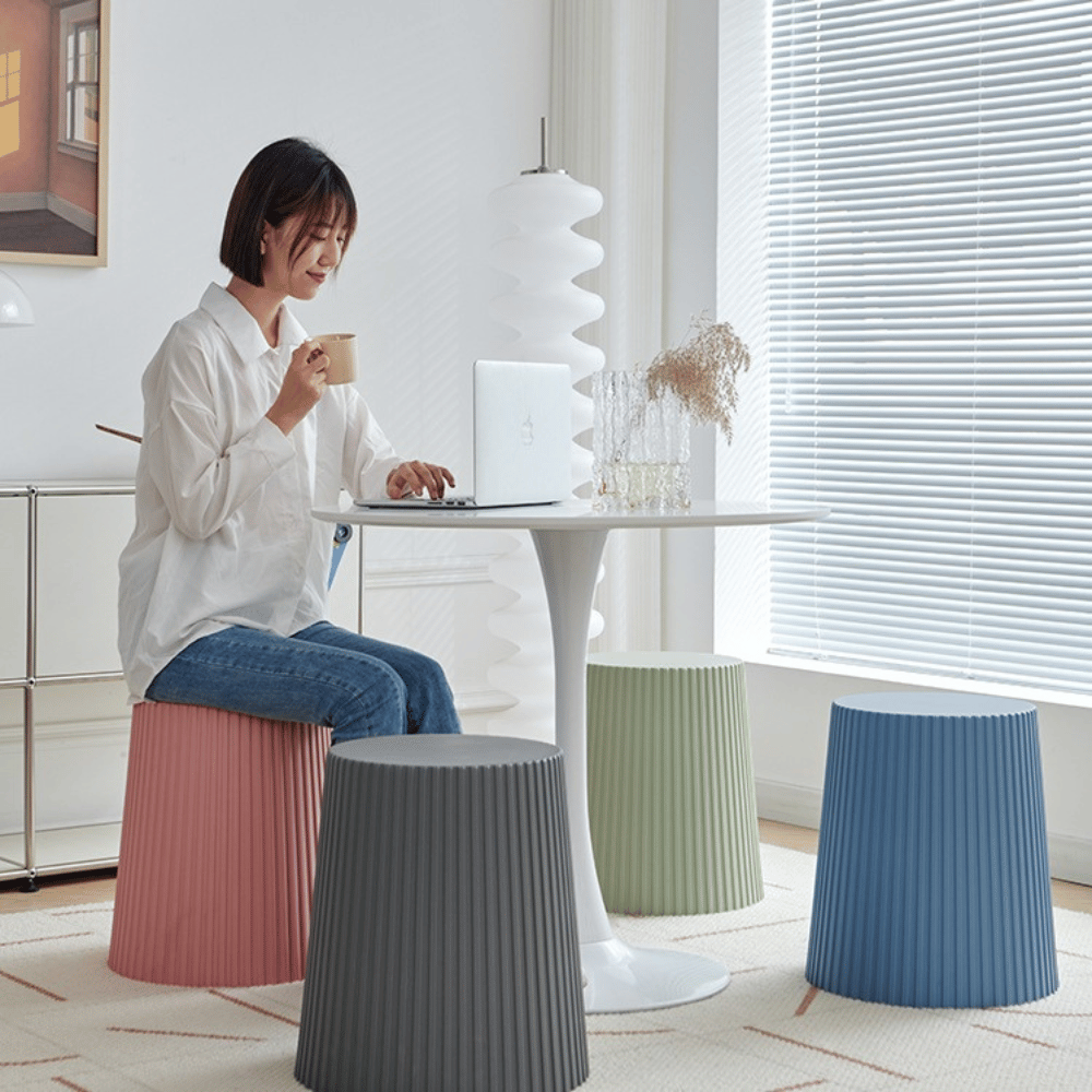 Cupcake Stackable Plastic Round Stool