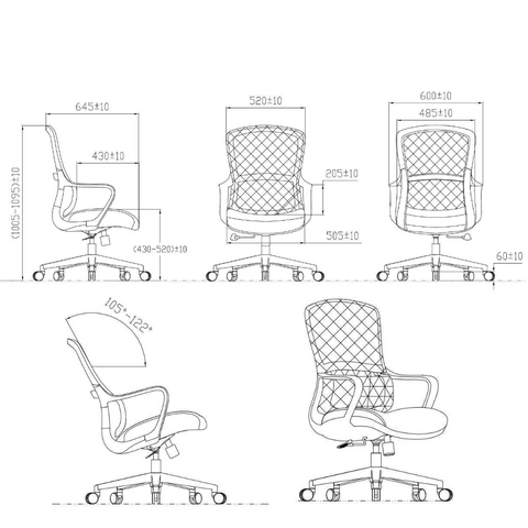 Curve-M Mid Back Ergonomic Office Chair