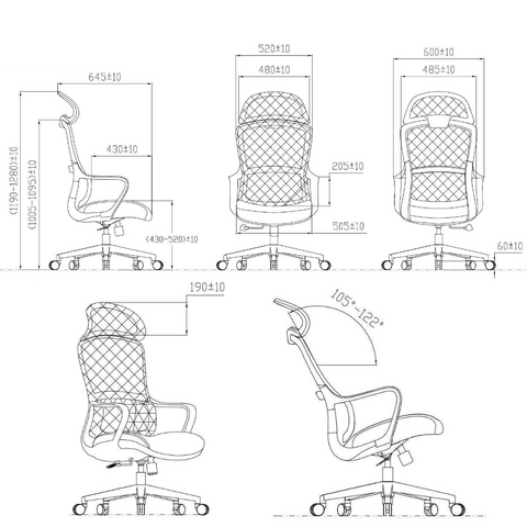 Curve High Back Ergonomic Office Chair