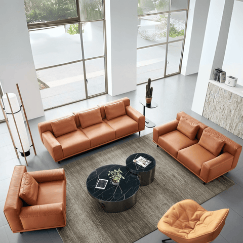 Daintree Three Seater Leather Office Commercial Lounge Sofa