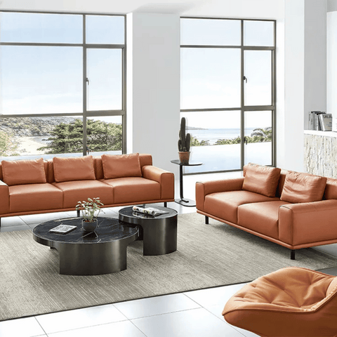 Daintree Three Seater Leather Office Commercial Lounge Sofa