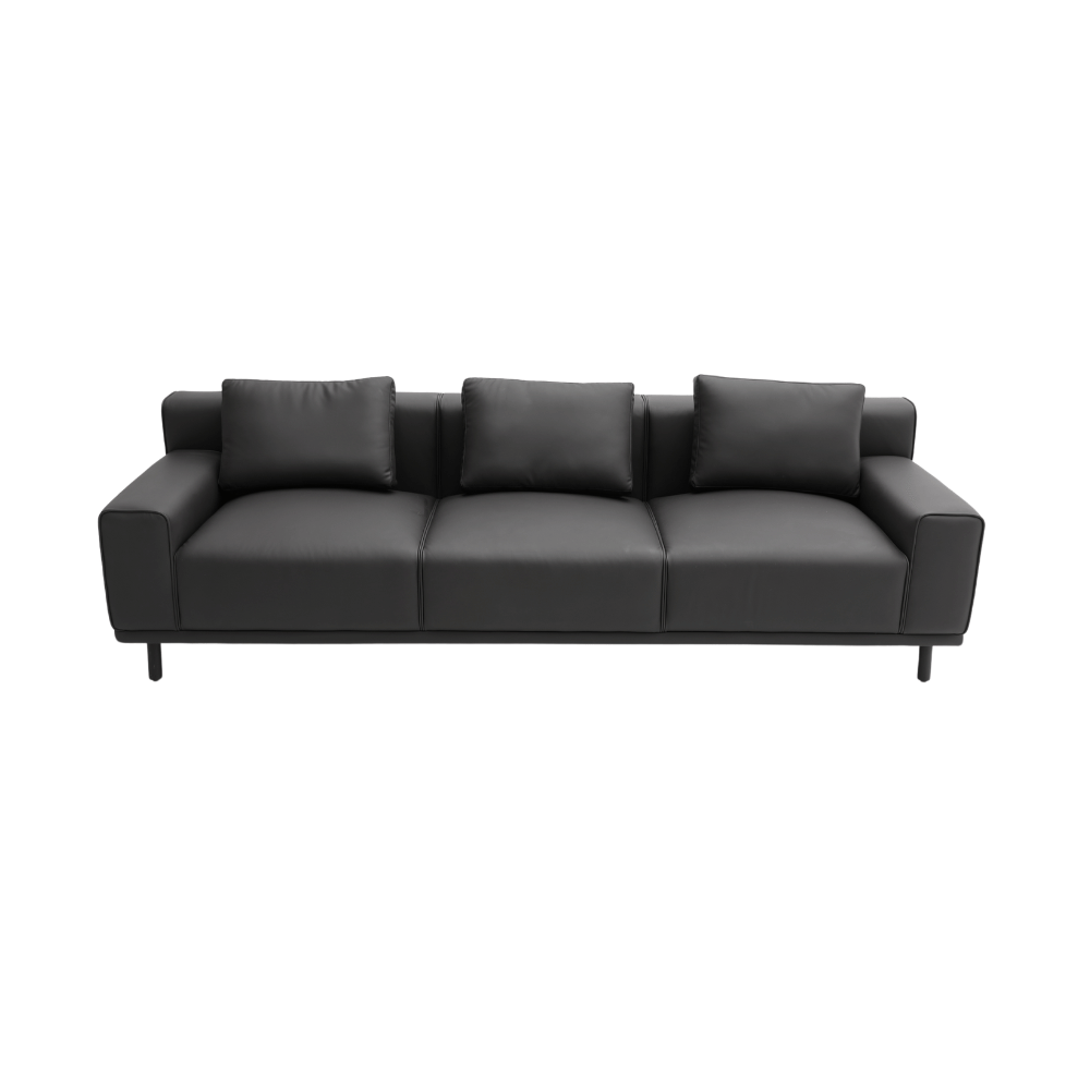 Daintree Three Seater Leather Office Commercial Lounge Sofa