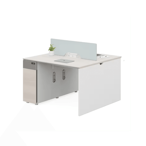 Dawn-B Office Desk Workbench with Side Storage Cabinet - Gavisco Office Furniture