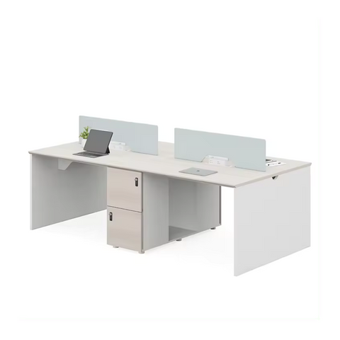 Dawn-A Office Desk Workbench with Side Storage Cabinet - Gavisco Premium Office Furniture